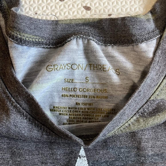 💘 GRAYSON THREADS - WHITE STAR VINTAGE STYLE ARMY CAMO TANK - Picture 3 of 6